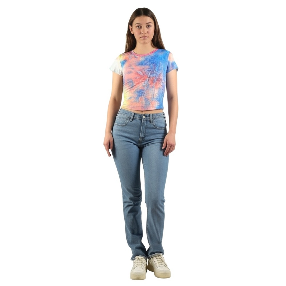 POPULAR 21 NWOT Vibrant Tie Dye‎ Colors Boho Chic Shirt Womens Medium